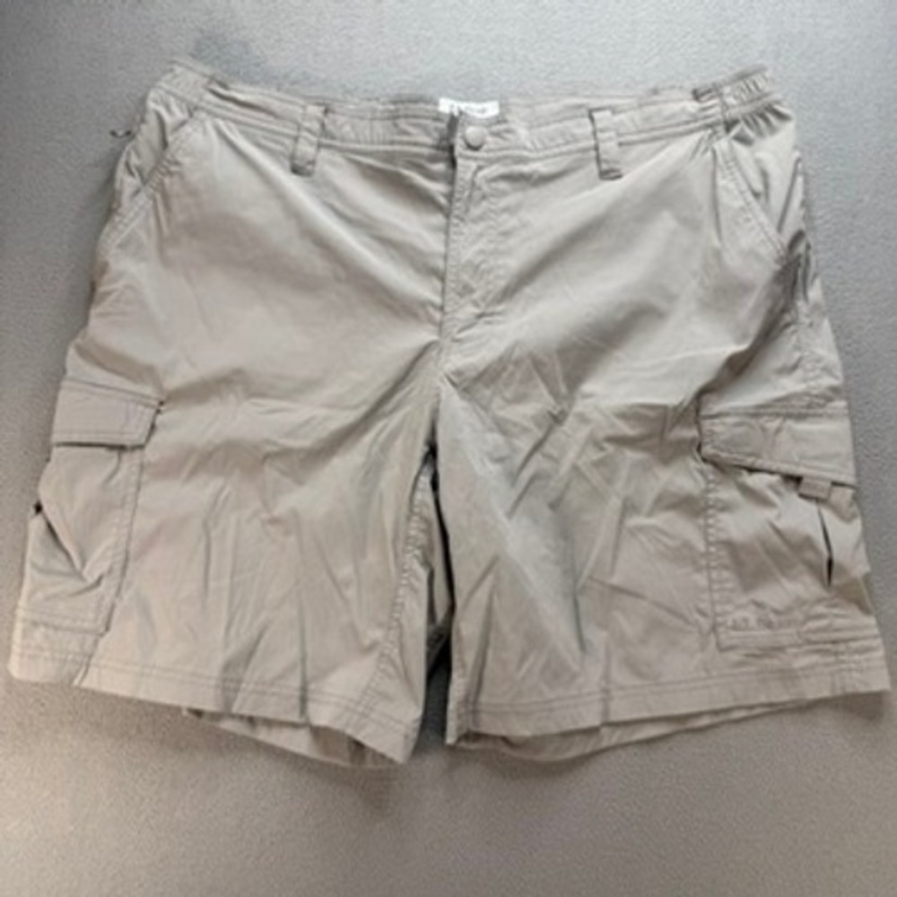 LL Bean Shorts Mens Tropicwear XL Gray Cargo Hiking Outdoor Nylon Stretch Trail